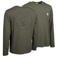 Nash triko make it happen carp logo long sleeve t-shirt green - xl