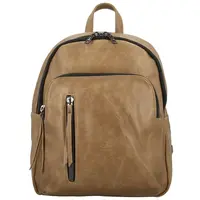 Trendy dámský koženkový kabelko-batoh Olefir, khaki