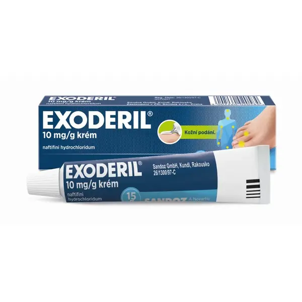 Exoderil® 10 mg/g krém 15 g, na plíseň kůže a nehtů
