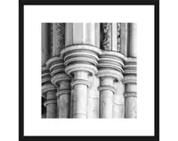 Rámovaný obraz Starověké sloupy 40x40 cm, černobílý