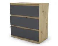 Zásuvková komoda Carlos 75 cm, dub artisan/grafit