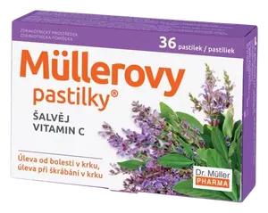 DR.MULLER Müllerovy pastilky šalvěj, vitamin C 36 ks