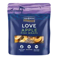 FISH4DOGS Pamlsky pro psy rybí závitky s jablkem 90 g