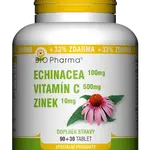 BIO PHARMA Echinacea 100 mg+VitamínC 500 mg+Zinek 10 mg 120 tablet