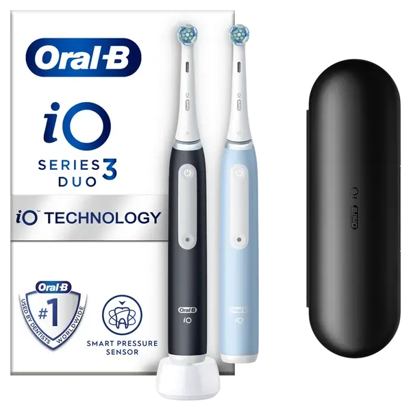 ORAL-B iO 3 Dual Pack Black & Blue elektrické zubní kartáčky