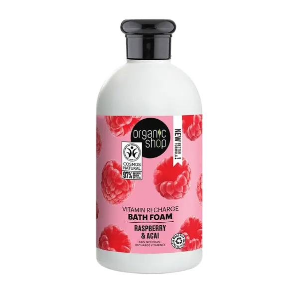ORGANIC SHOP Vitaminová koupelová pěna Malina a acai 500 ml