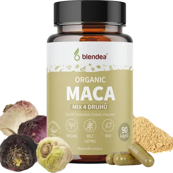 BLENDEA BIO Maca 4 root Mix 90 kapslí