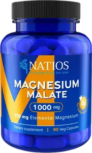 NATIOS Magnesium Malate 1000 mg + B6 90 kapslí
