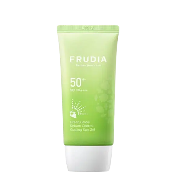 FRUDIA Green Grape Pore Control Hydratační gel na opalování pro mastnou a smíšenou pleť SPF 50+, 50 g