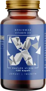 BRAINMAX Vitamin D3, 5000 IU, rostlinných 120 kapslí