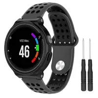 BStrap Silicone Sport remienok na Garmin Forerunner 235, dark gray/black