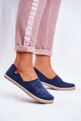 Boto Dámské sametové espadrilky tmavě modré Vulcano