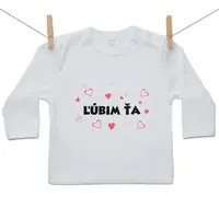 Boodyy Tričko s dlhým rukávom Ľúbim ťa 98 (2-3 roky)