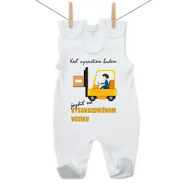 Boodyy Dupačky Keď vyrastiem budem jazdiť na vysokozdvižnom vozíku 80 (9-12 mesiacov)