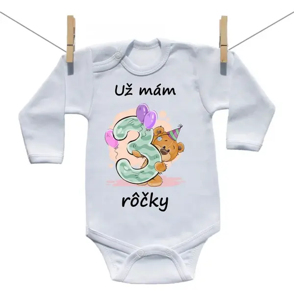 Boodyy Body s dlhým rukávom Už mám 3 rôčky 62 (2-4 mesiace)