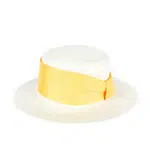 Široký pruh klobouk Ecru-Yellow Ecru-Yellow