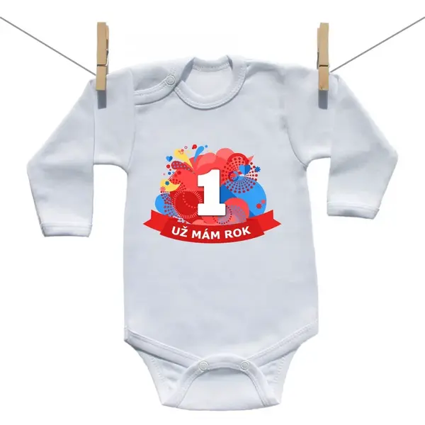 Boodyy Body s dlhým rukávom Už mám 1 rok Červená 74 (6-9 mesiacov)