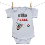 Boodyy Body s krátkym rukávom Tatov malý rebel 56 (0-2 mesiace)