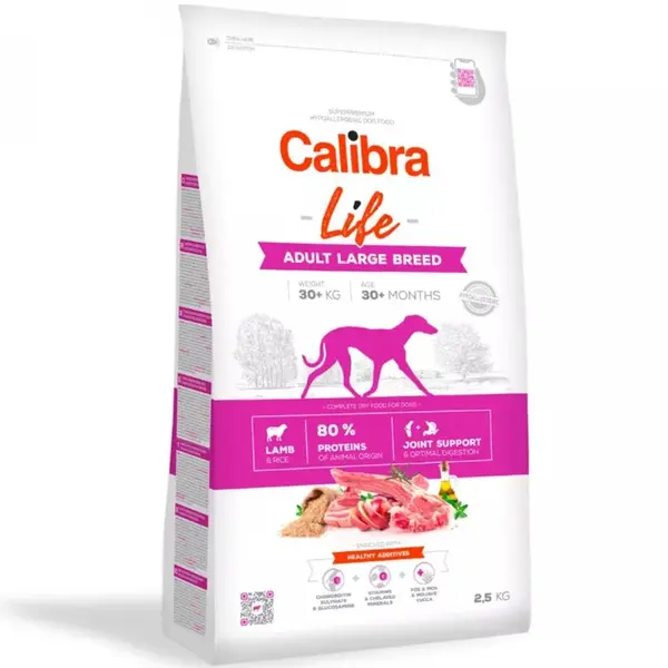 Calibra Dog Life Adult Large Breed Lamb 2,5 kg | Granule pro psy