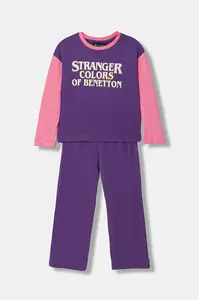 Dětské bavlněné pyžamo United Colors of Benetton