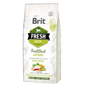 Brit Fresh Duck & Millet Adult Run & Work 12 kg | Granule pro psy | P56943