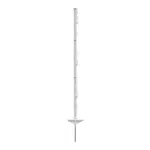 Sloupek plastový pro elektrický ohradník, délka 105 cm, 8 oček, bílý | P35537