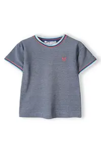 MINOTI Tričko  modrá melírovaná / červená