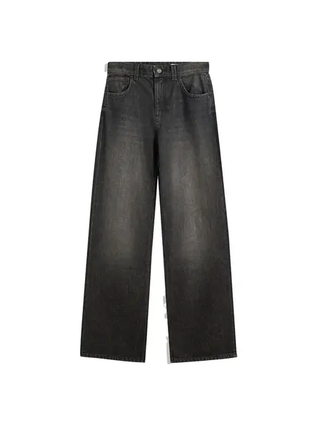 Bershka Džínsy  čierny denim