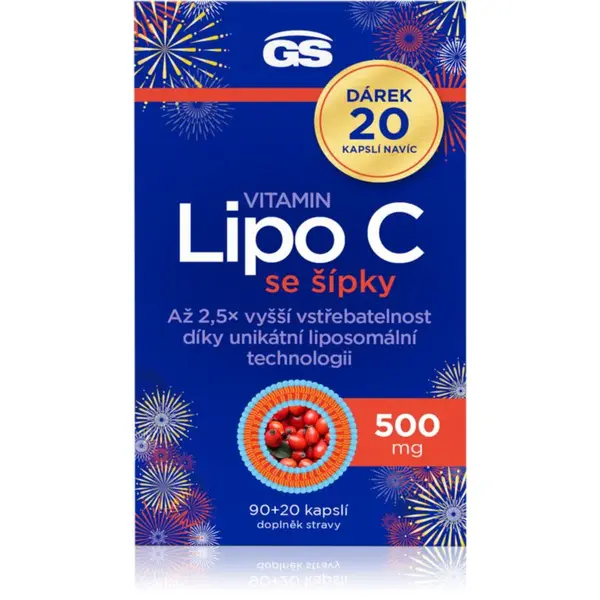 GS Lipo C 500 mg se šípky kapsle pro podporu imunitního systému 110 cps
