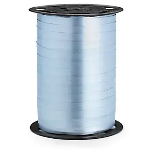 2 x Dárkové stuhy s matným efektem, šířka 7mm, délka 250m, modrá