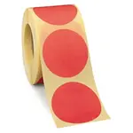 Samolepicí, značkovací kolečka Ø 50mm, červená, 500ks na roli