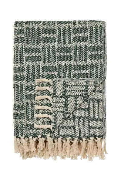 Prehoz zo zmesi bavlny House Nordic Adana 130 x 180 cm zelená farba