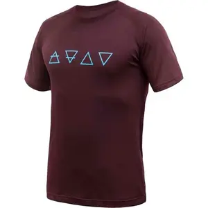 Sensor MERINO BLEND ELEMENTS Pánske funkčné tričko, vínová, veľkosť