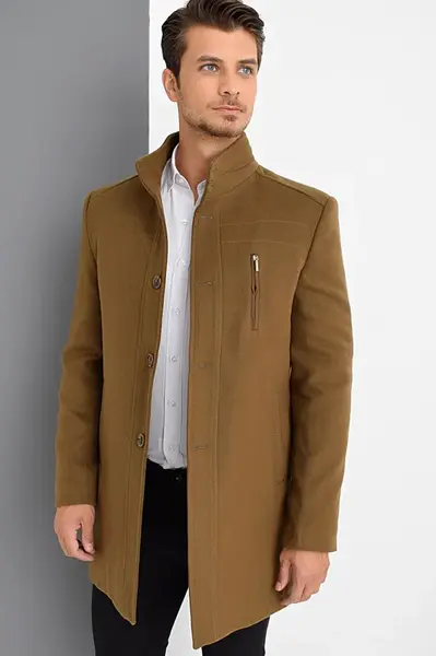PLT9386 DEWBERRY MEN'S COAT-CAMEL