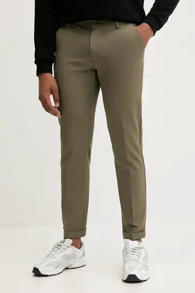 Kalhoty Colmar pánské, zelená barva, ve střihu chinos, 0572.5ZS