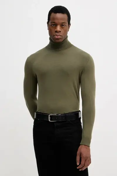 Svetr Sisley pánský, tmavomodrá barva, s golfem, 10F2S2244