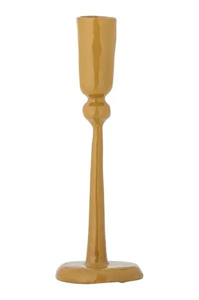 Dekorativní svícen Bloomingville Eber 19 x 6 cm žlutá barva