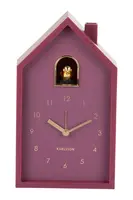 Budík Karlsson Modern Cuckoo 20 cm fialová barva