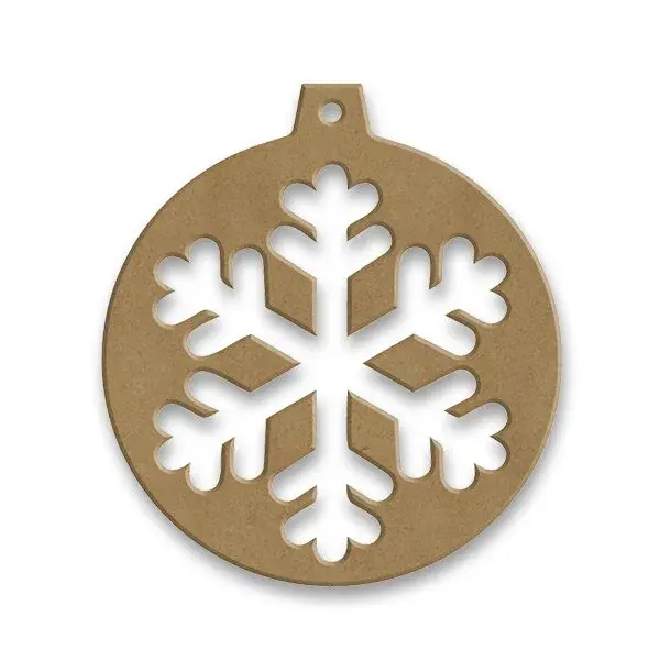 Dřevěný výřez Aladine Gomille - Baňka s vločkou