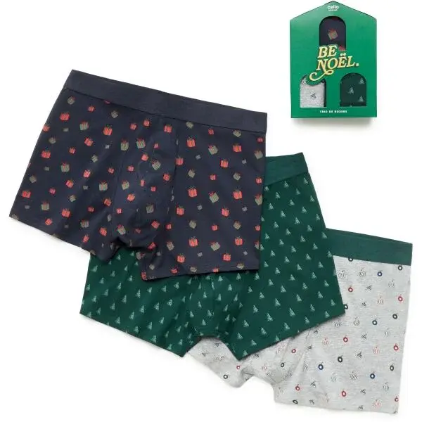 CELIO XMIBOGIFT Pánské boxerky v dárkovém balení, tmavě zelená, velikost