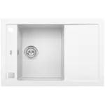 Alveus Granitový drez Formic 30, biela, 76 x 50 cm