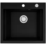 Pyramis Granitový drez Siros 1B, carbon, 57 x 51,5 cm