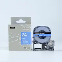 Epson LK-SD24BW, 24mm x 9m, bílý tisk / modrý podklad, kompatibilní páska
