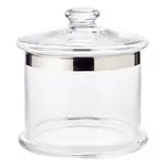 Bonboniéra ERIK, foukané křišťálové sklo s platinovým okrajem, v. 18 cm - EDZARD