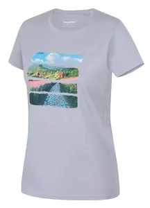 Husky Tee Flo L S, light blue Dámské bavlněné triko