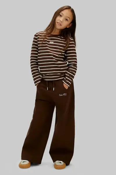 Detské bavlnené tepláky Calvin Klein Jeans