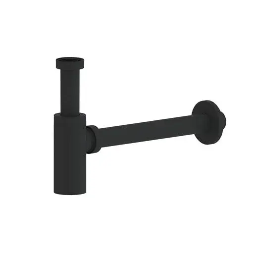 Umývadlový sifón SAT Project 5/4 DN32 čierna mat plast SATSIFMPLB