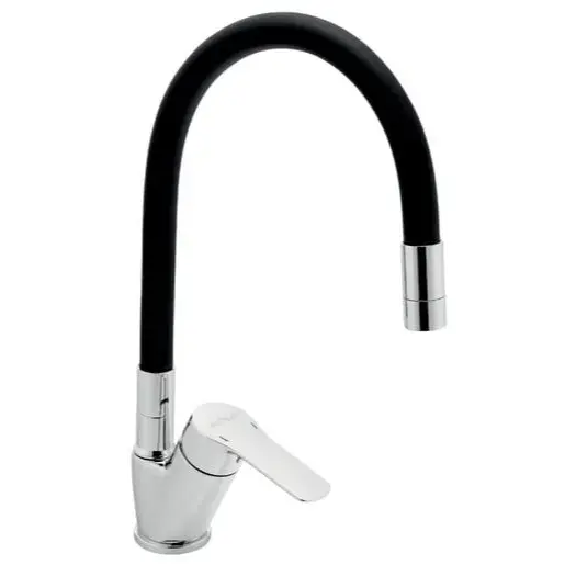 Drezová batéria Novaservis Metalia 54 s otočným ramienkom čierna / chróm 54014F,0C