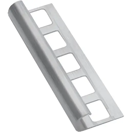 Lišta ukončovací "oblá" Havos kartáčovaný, nerez, dĺžka 250 cm, výška hrany 10 mm, NRZOK10250