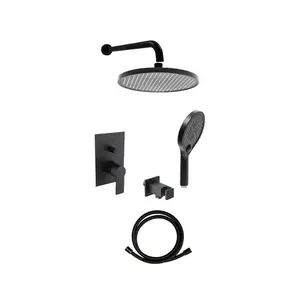 Sprchový systém SAT B-Way vrátane podomietkového telesa čierna SATBPSETBW2